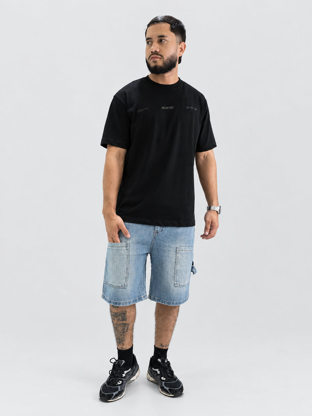 Bermuda Cargo Denim Azul Claro