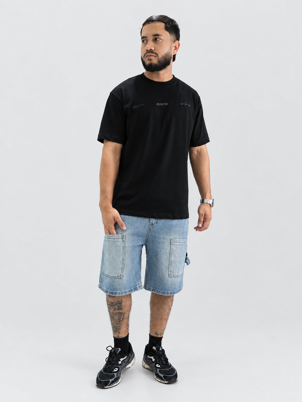 Bermuda Cargo Denim Azul Claro