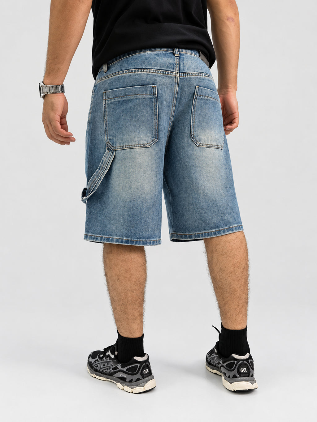 Bermuda Cargo Denim Azul Claro