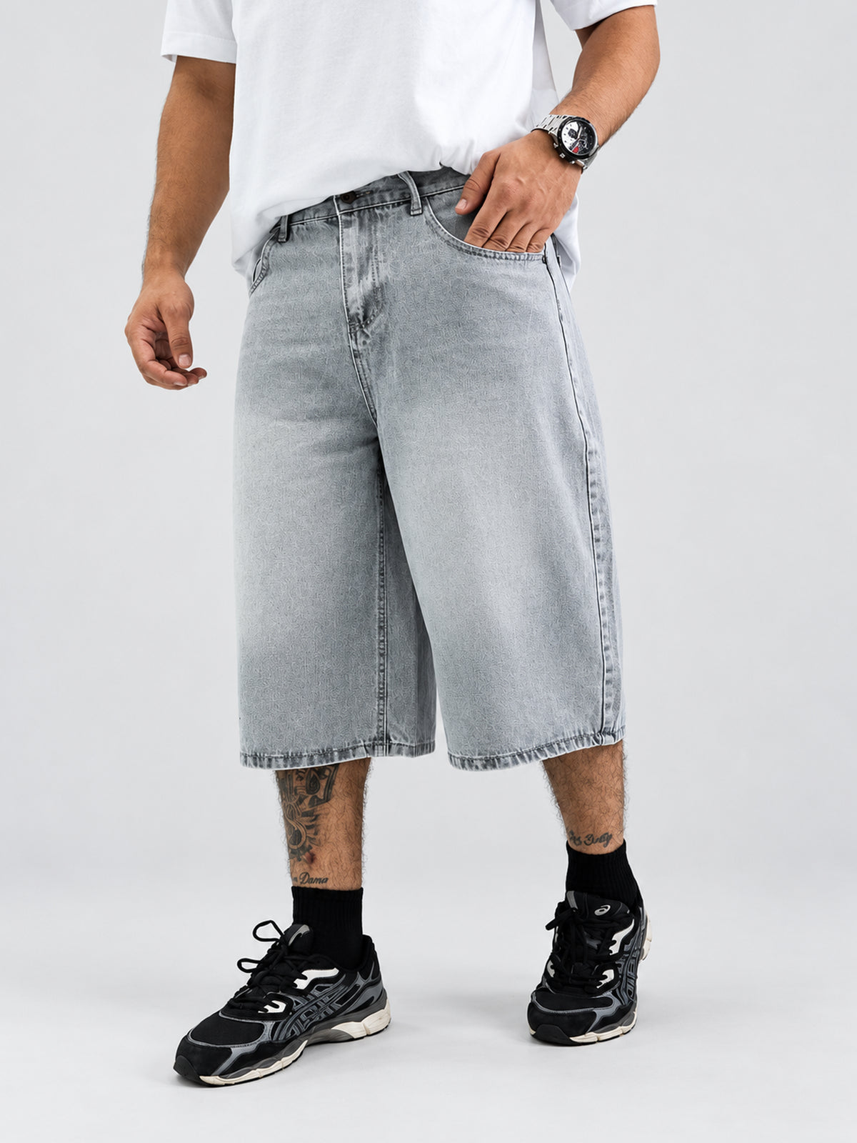 Bermuda Denim Gris Claro