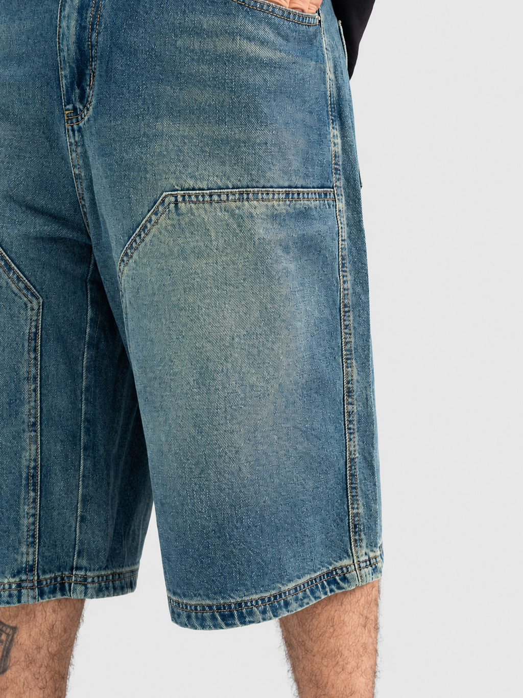 Bermuda Denim Cargo Azul