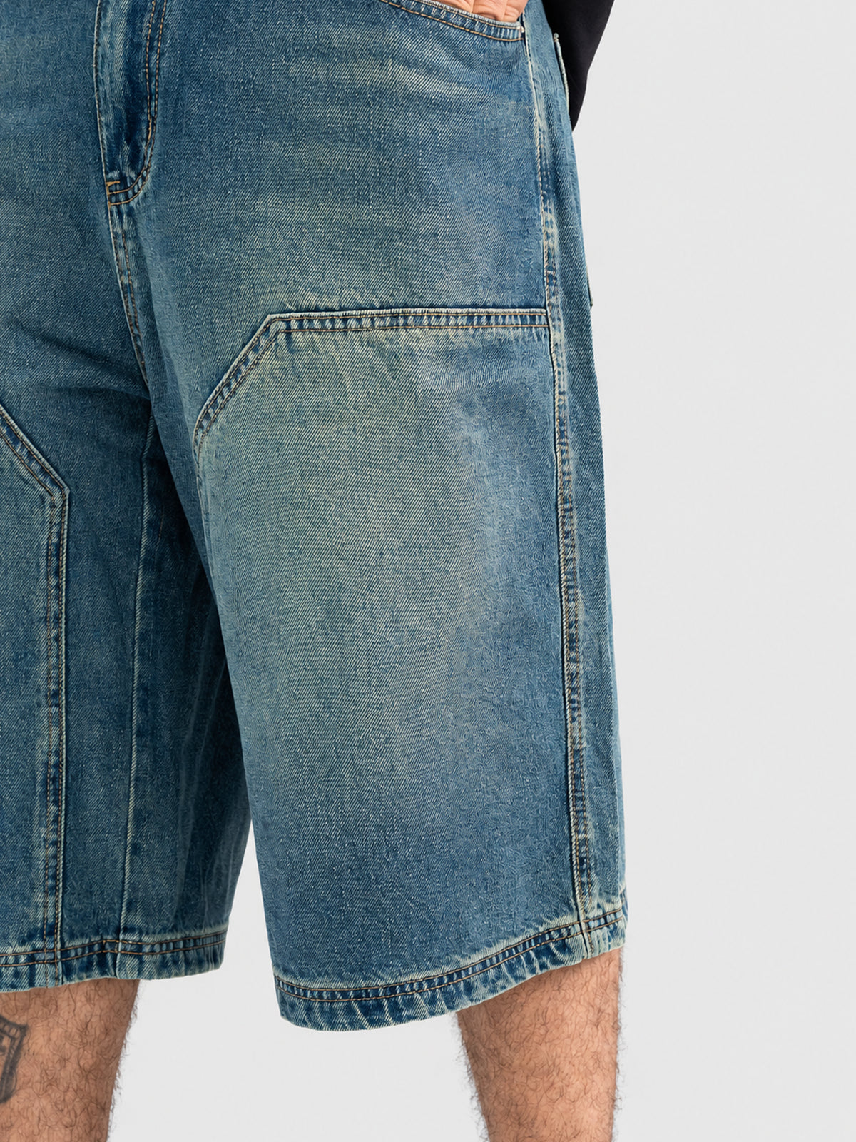 Bermuda Denim Cargo Azul