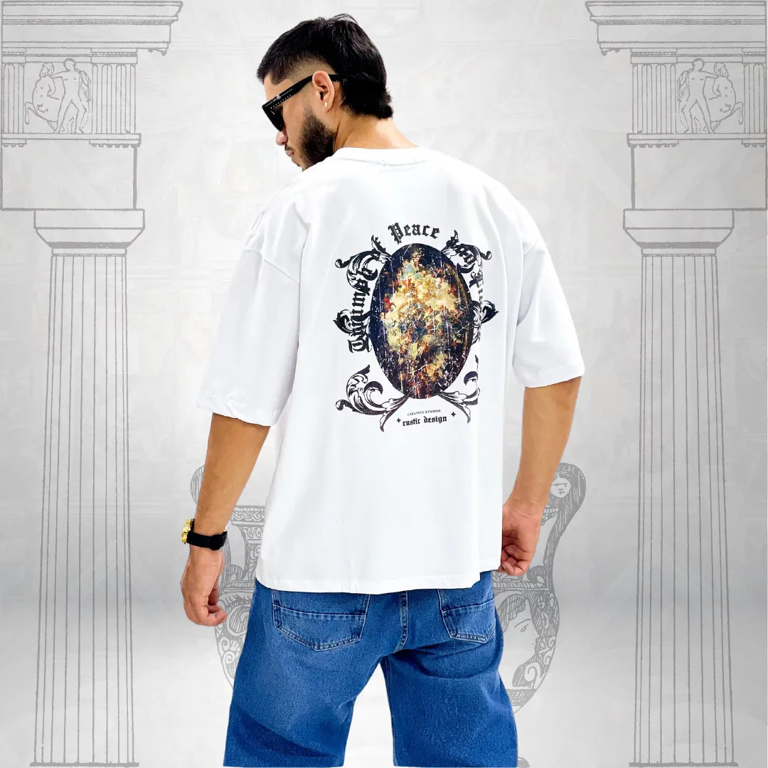 Camiseta Heavy Cold PEACE Blanca