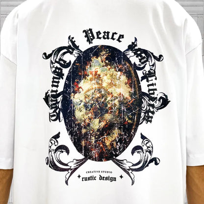 Camiseta Heavy Cold PEACE Blanca