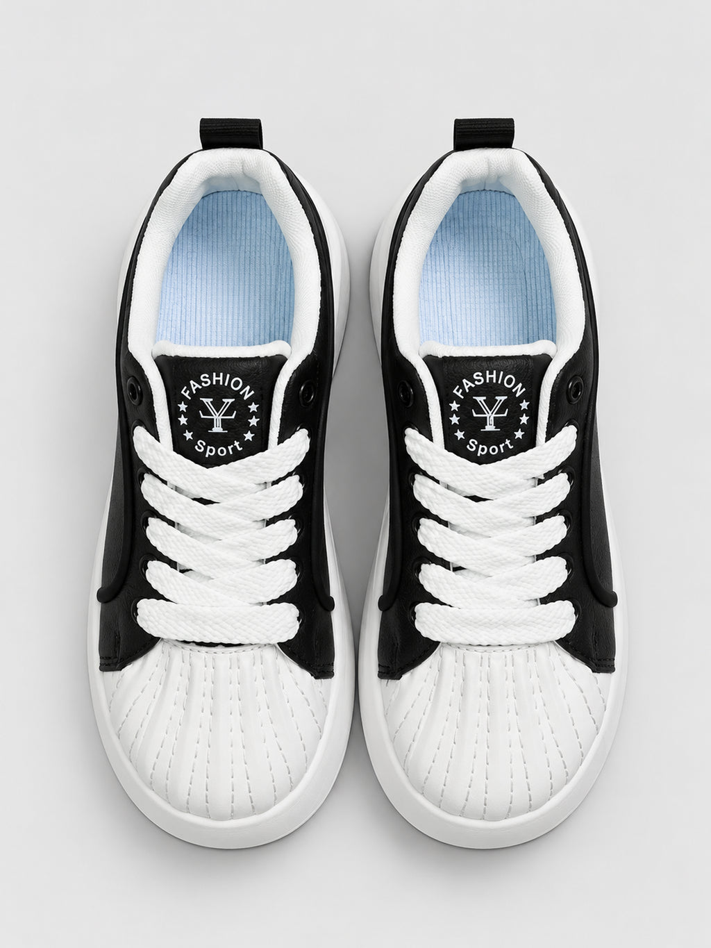 Tenis Urbanos Bicolor Blanco y Negro