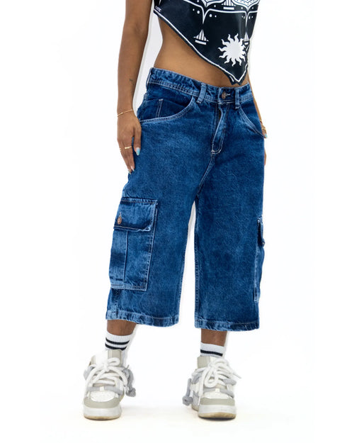 Bermuda Cargo Shorts DEEP BLUE