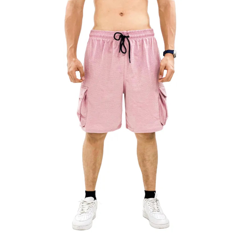 Pantaloneta Cargo Tela Textura Pink