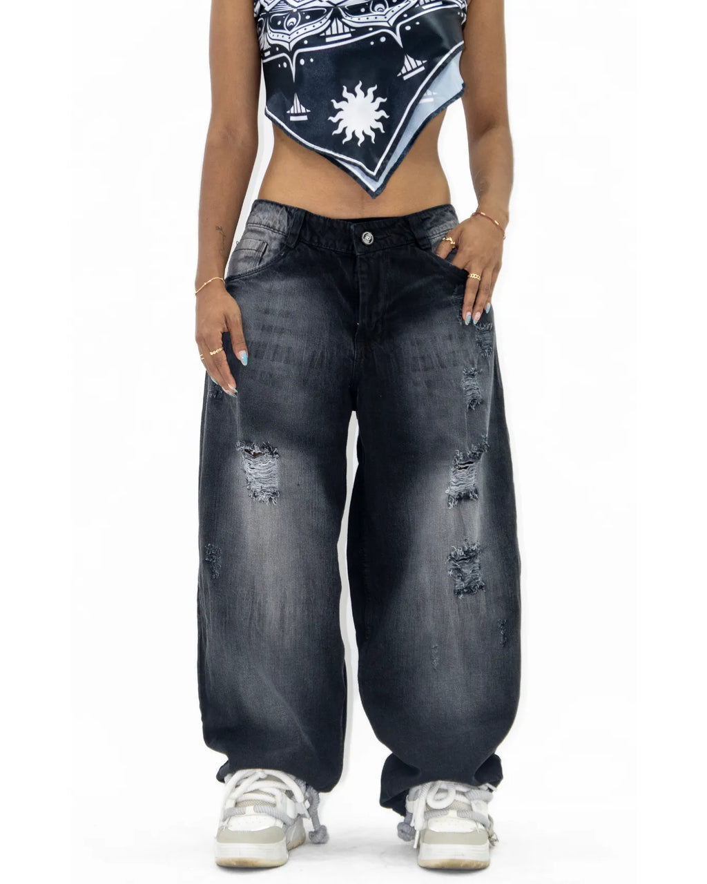 Jean Baggy BASIC BLACK WASHED
