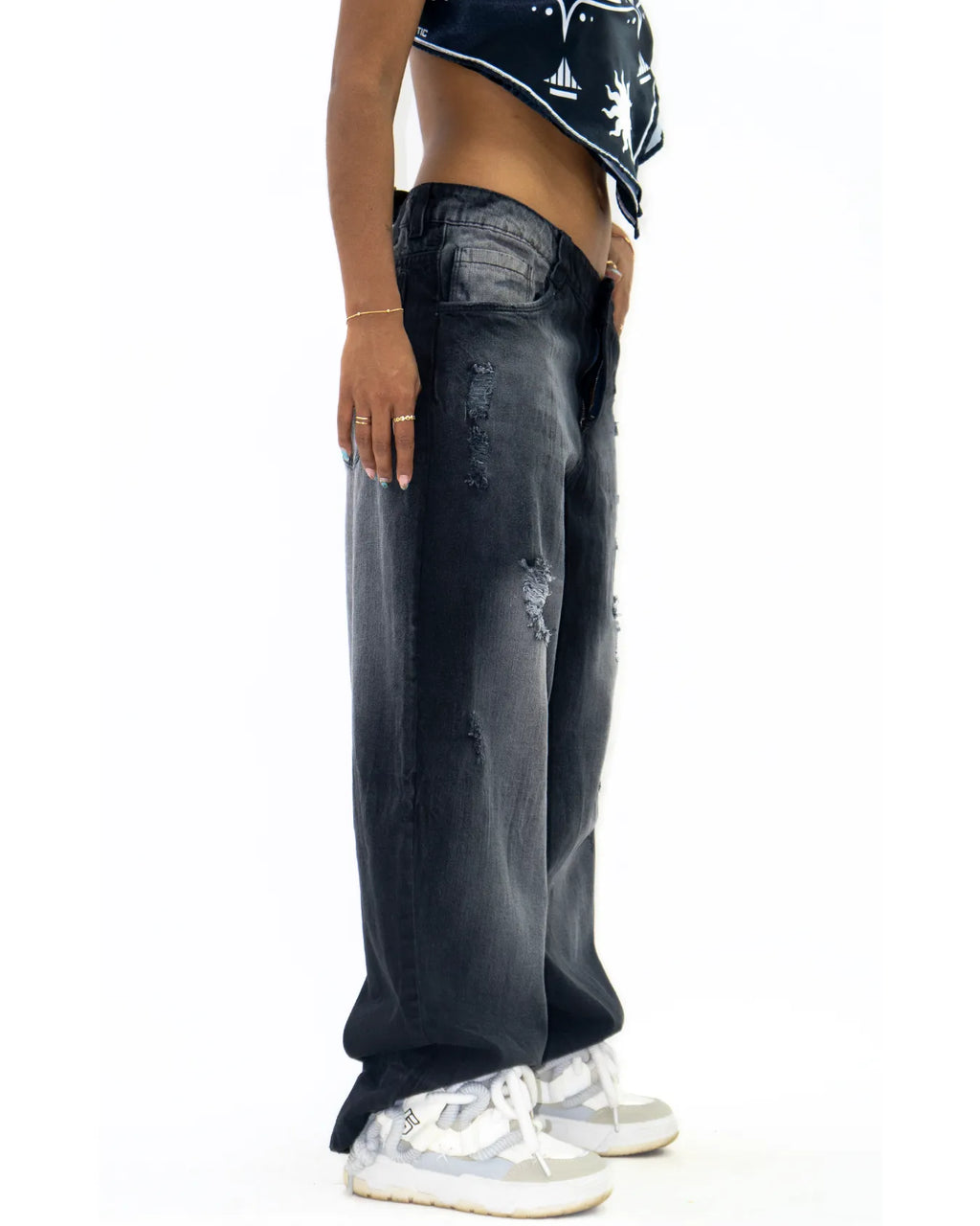 Jean Baggy BASIC BLACK WASHED