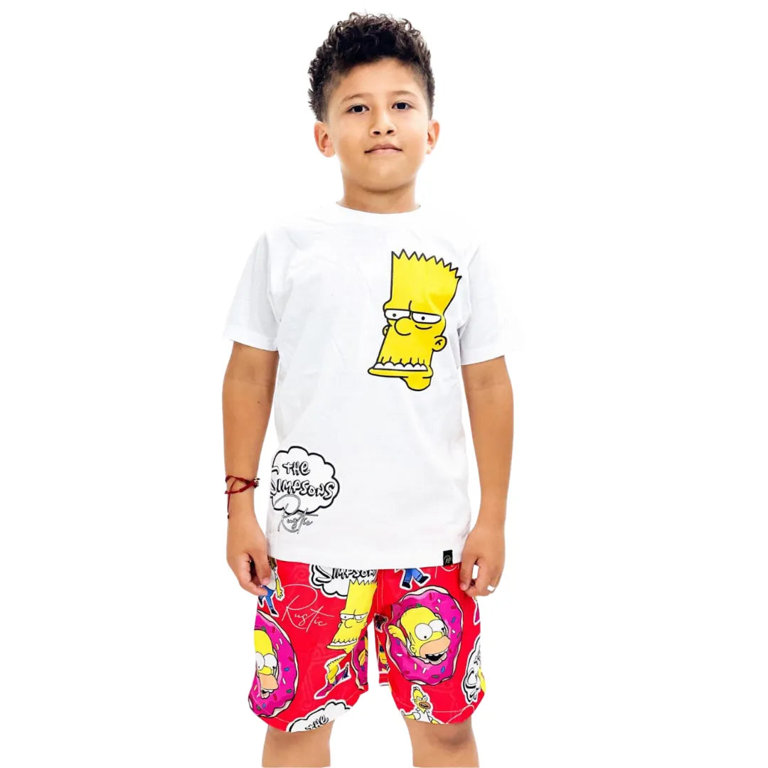 Conjunto Niño Playero Simpsons