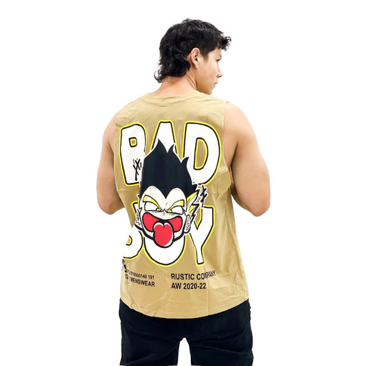 Camiseta Tank Bad Boy Caqui