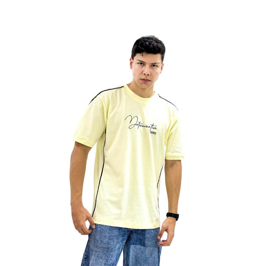 Camiseta Cortes Lines Crema