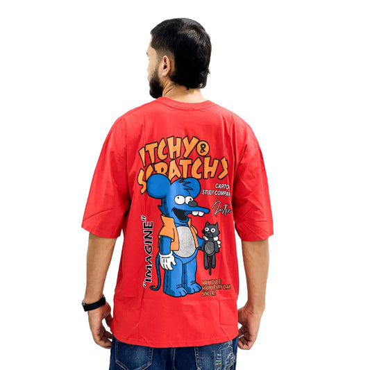 Camiseta Oversize Itchy And Scratchy