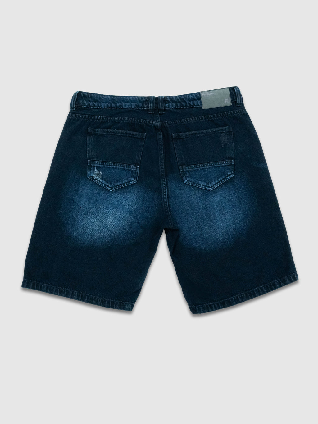 Bermuda de Jean Hombre – Lavado Azul con Efecto Desgastado