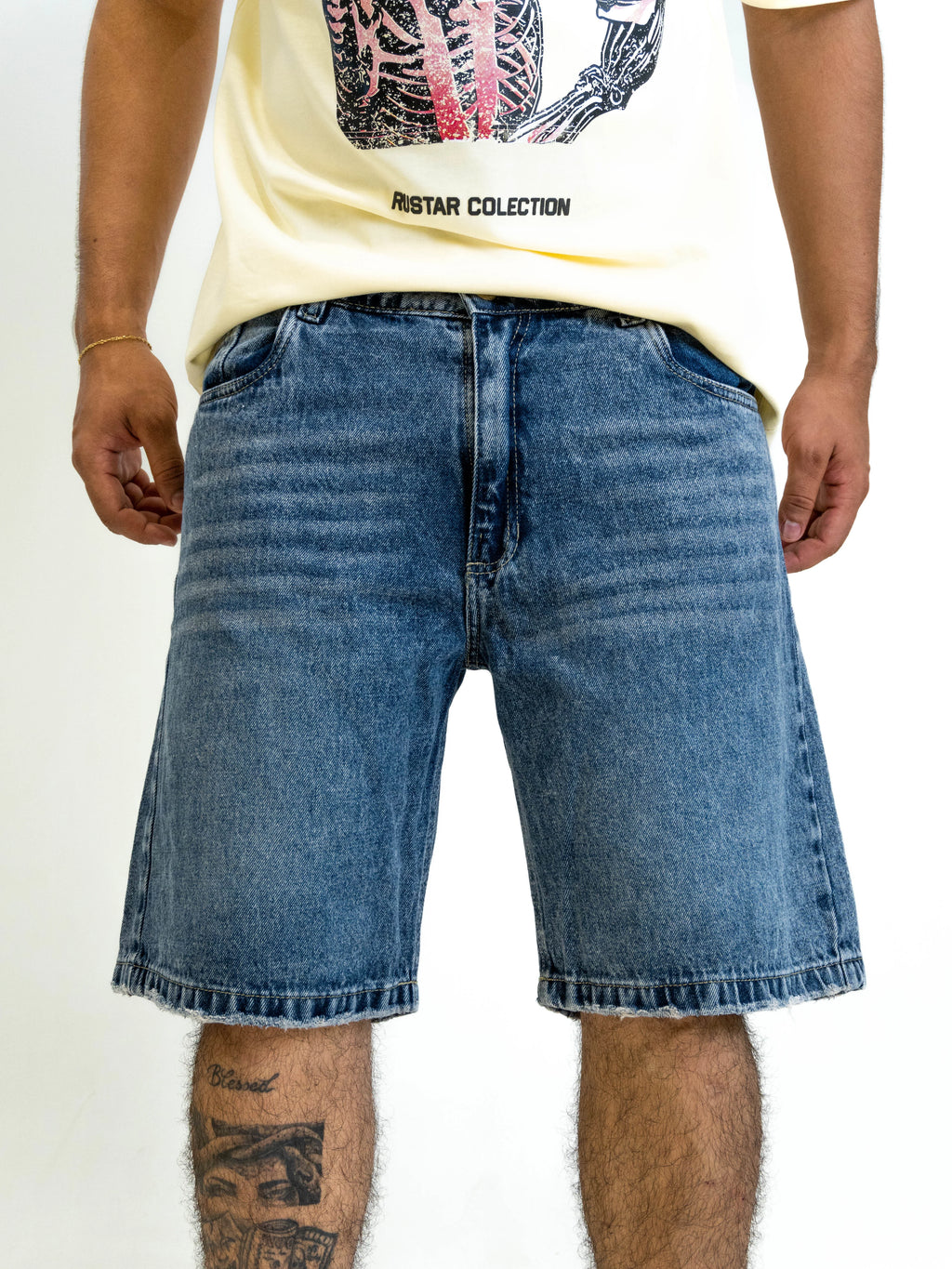 Bermuda Denim Blue "Acid Wash"