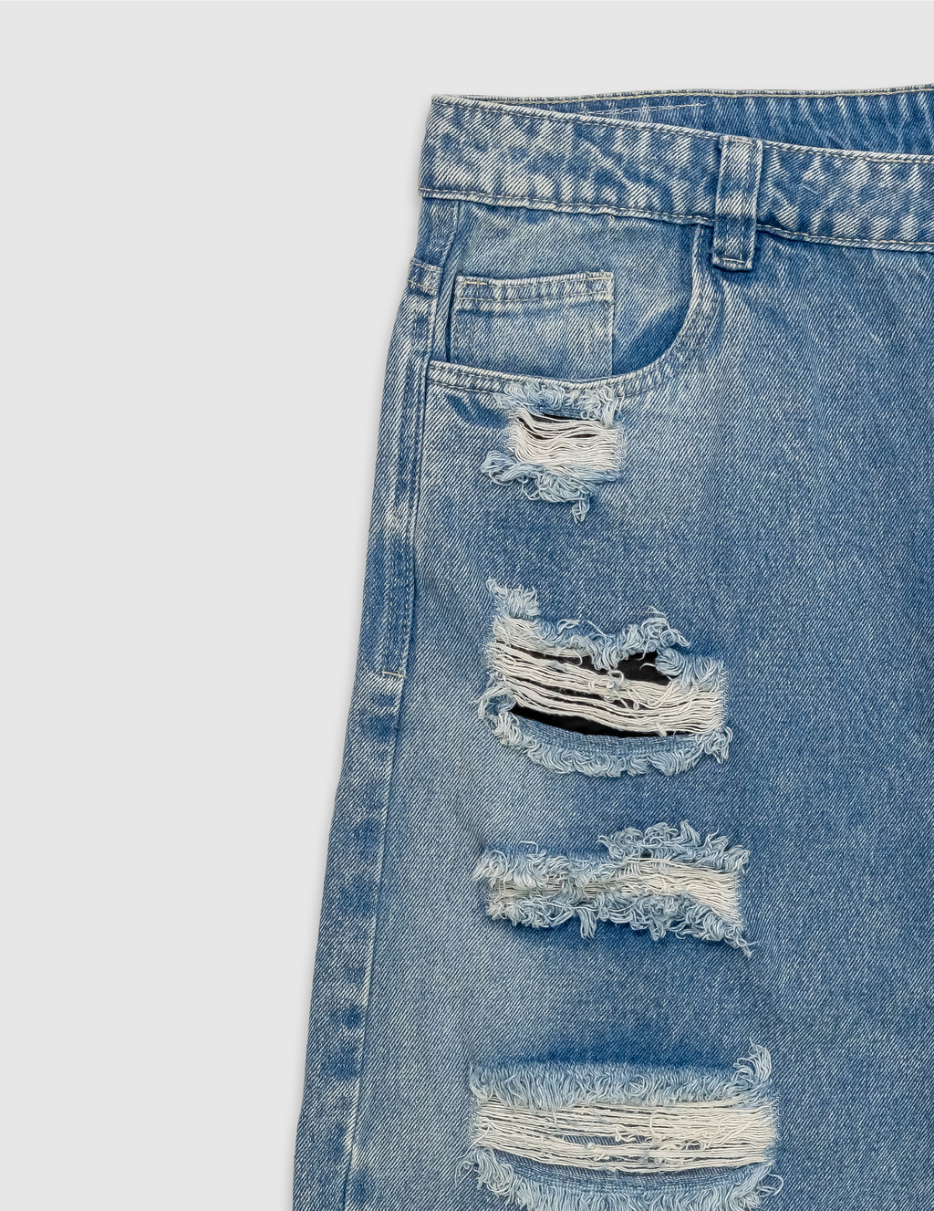 Bermuda Jean Hombre Azul  Destroyed Urban Style