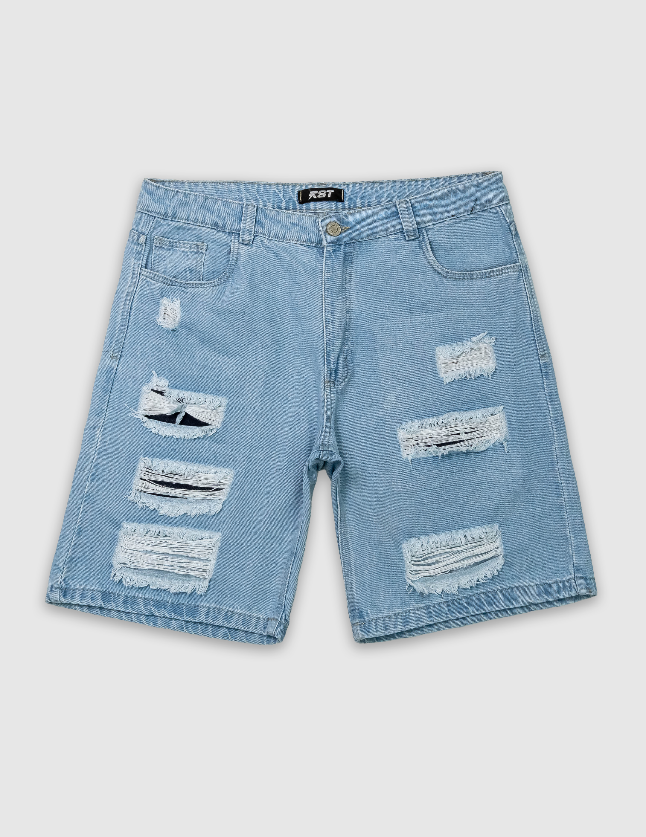 Bermuda Jean Hombre Broken Light Blue Urban Fit