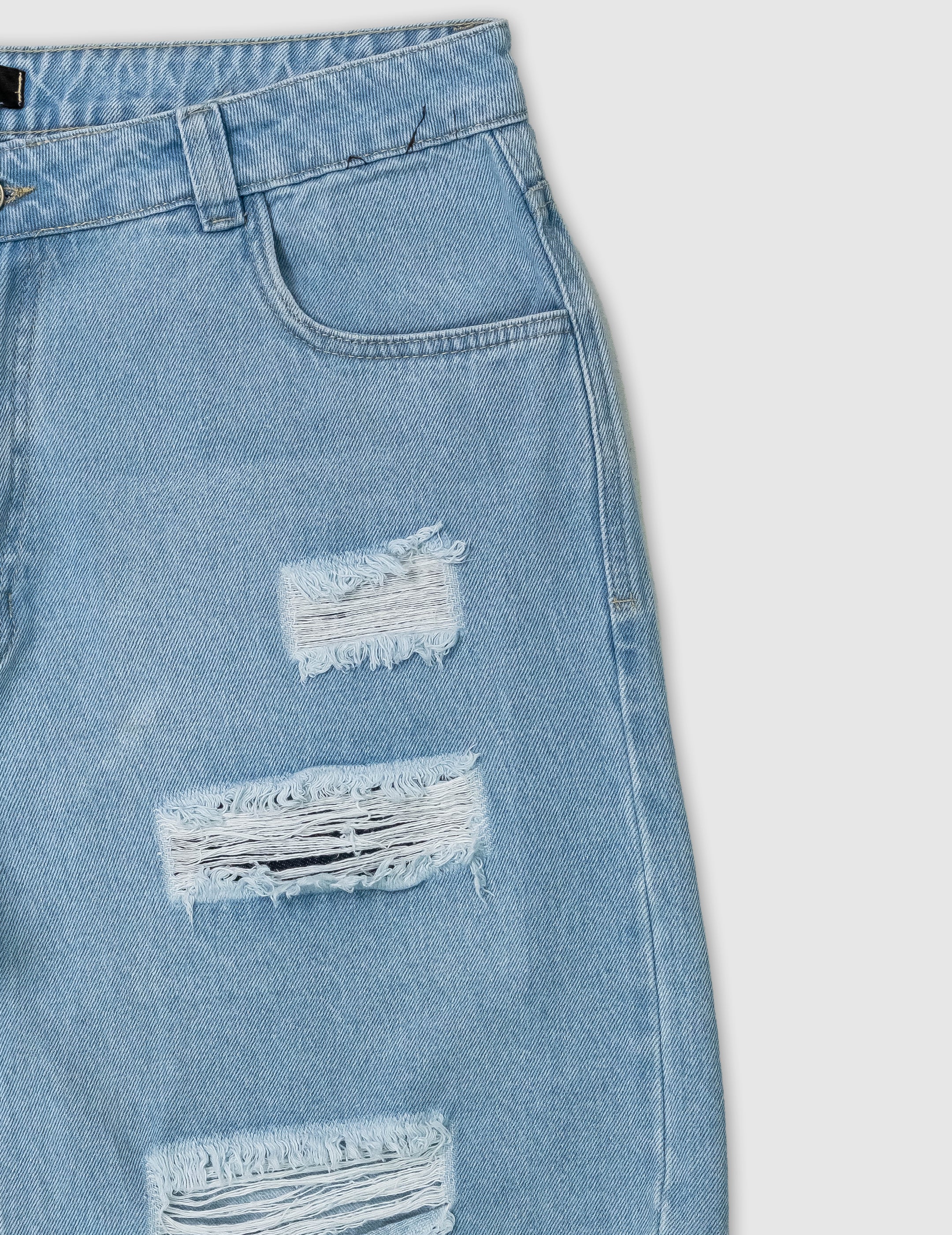 Bermuda Jean Hombre Broken Light Blue Urban Fit