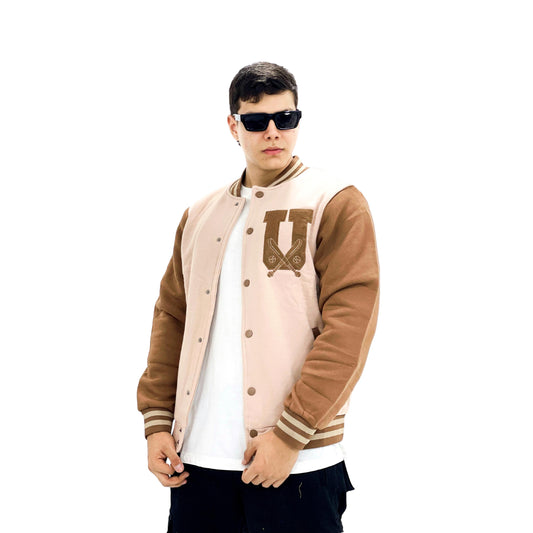 Chaqueta Varsity USA Beige