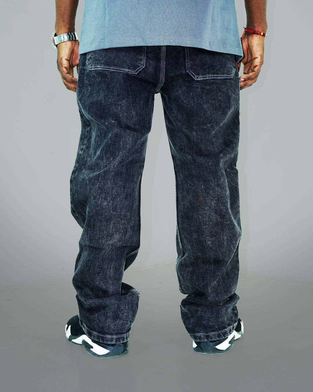 Jean Basic Acid Washed Gris
