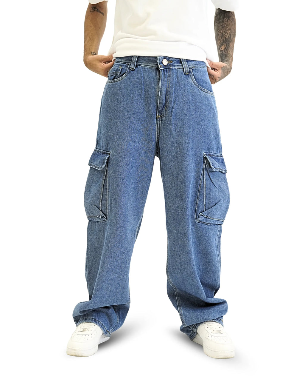 Jean Baggy Cargo Azul
