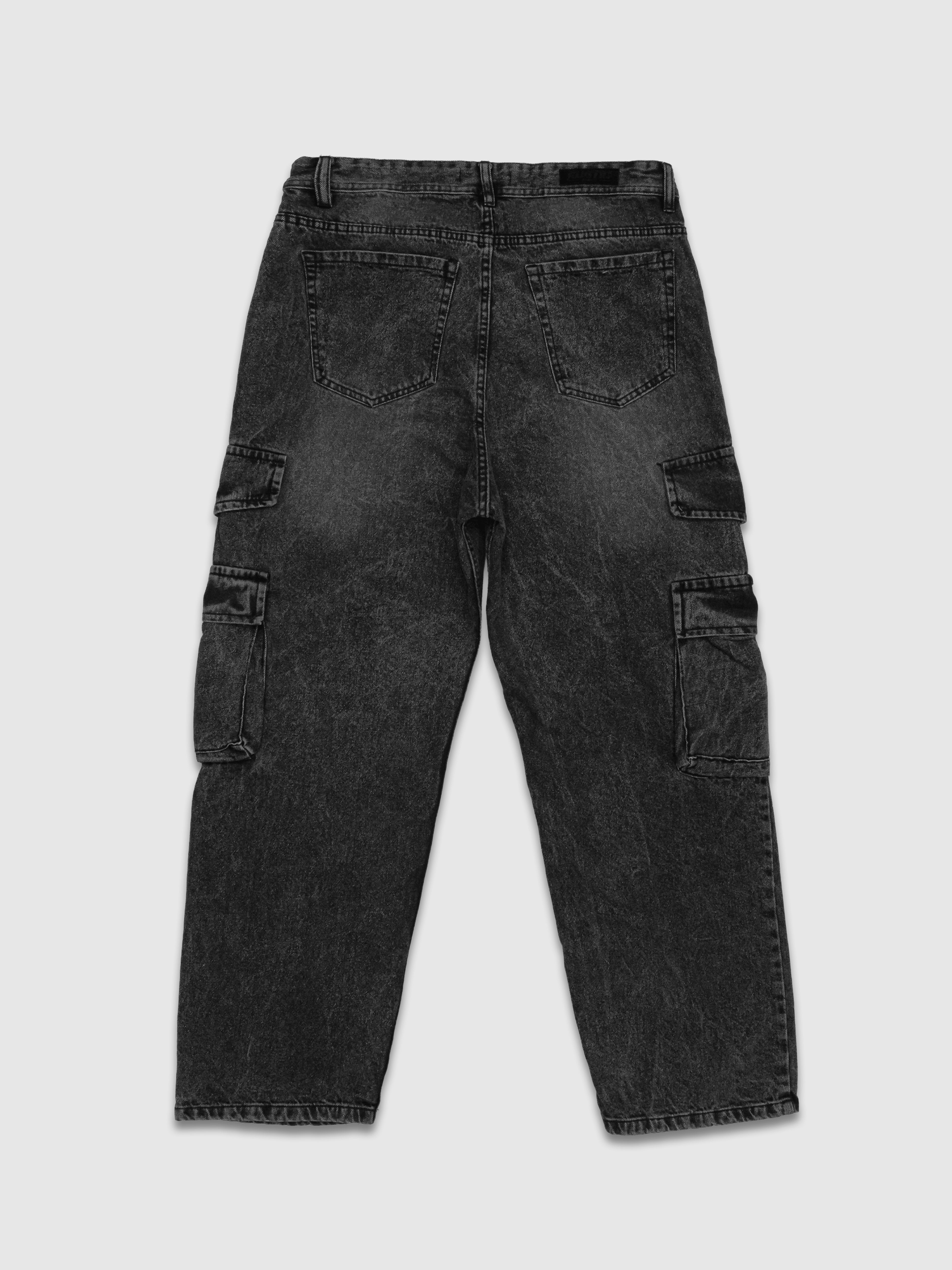 Jean Cargo Hombre – Negro Lavado