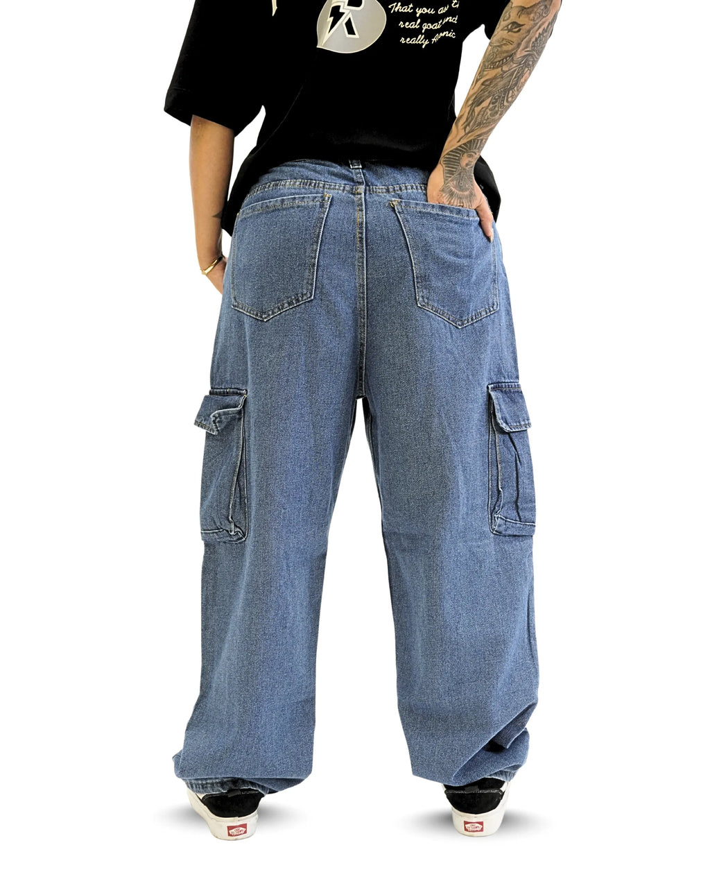 Jean Baggy Cargo Azul