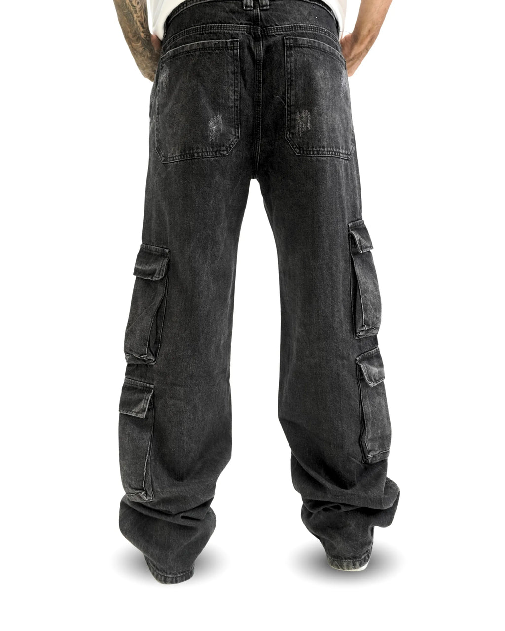 Jean Baggy Cargo Gris