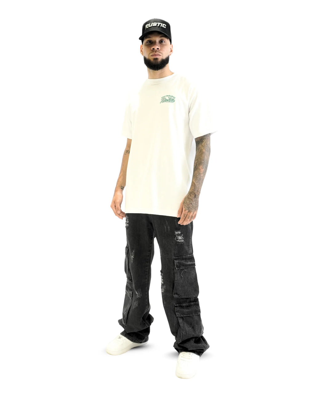 Jean Baggy Cargo Gris