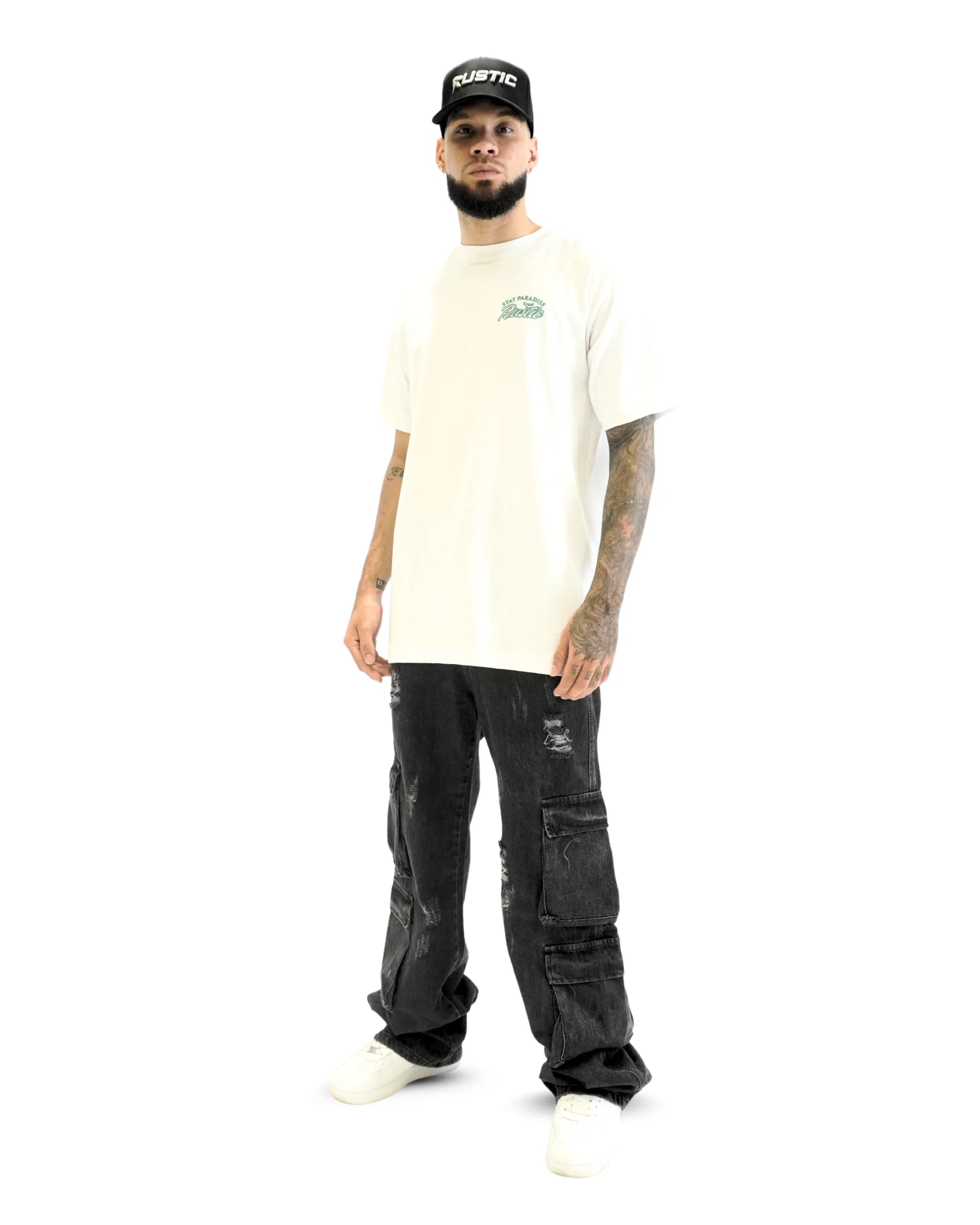 Jean Baggy Cargo Gris