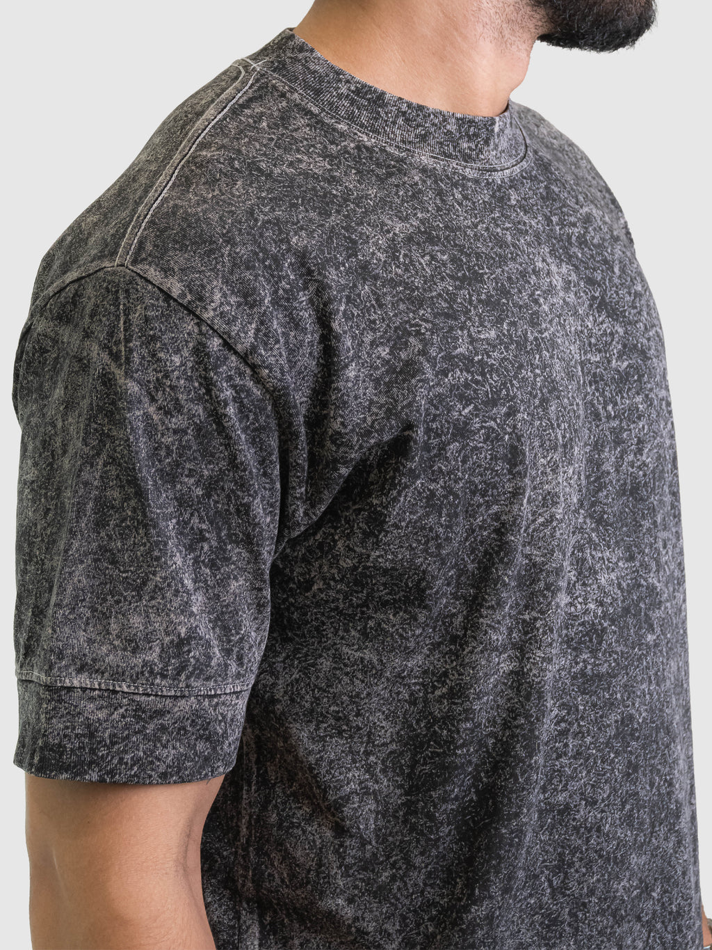 Camiseta Essential Wash Acid Charcoal