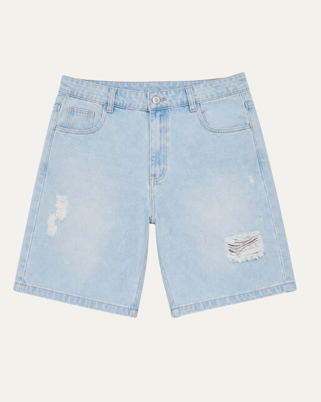 Bermuda Jean Hombre Ice Blue With Wear Urban