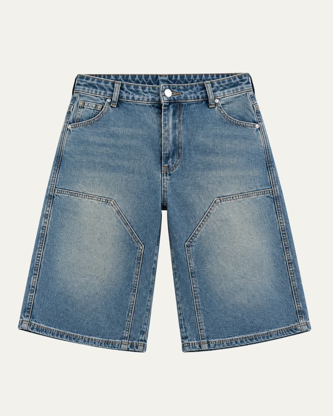 Bermuda Denim Cargo Azul
