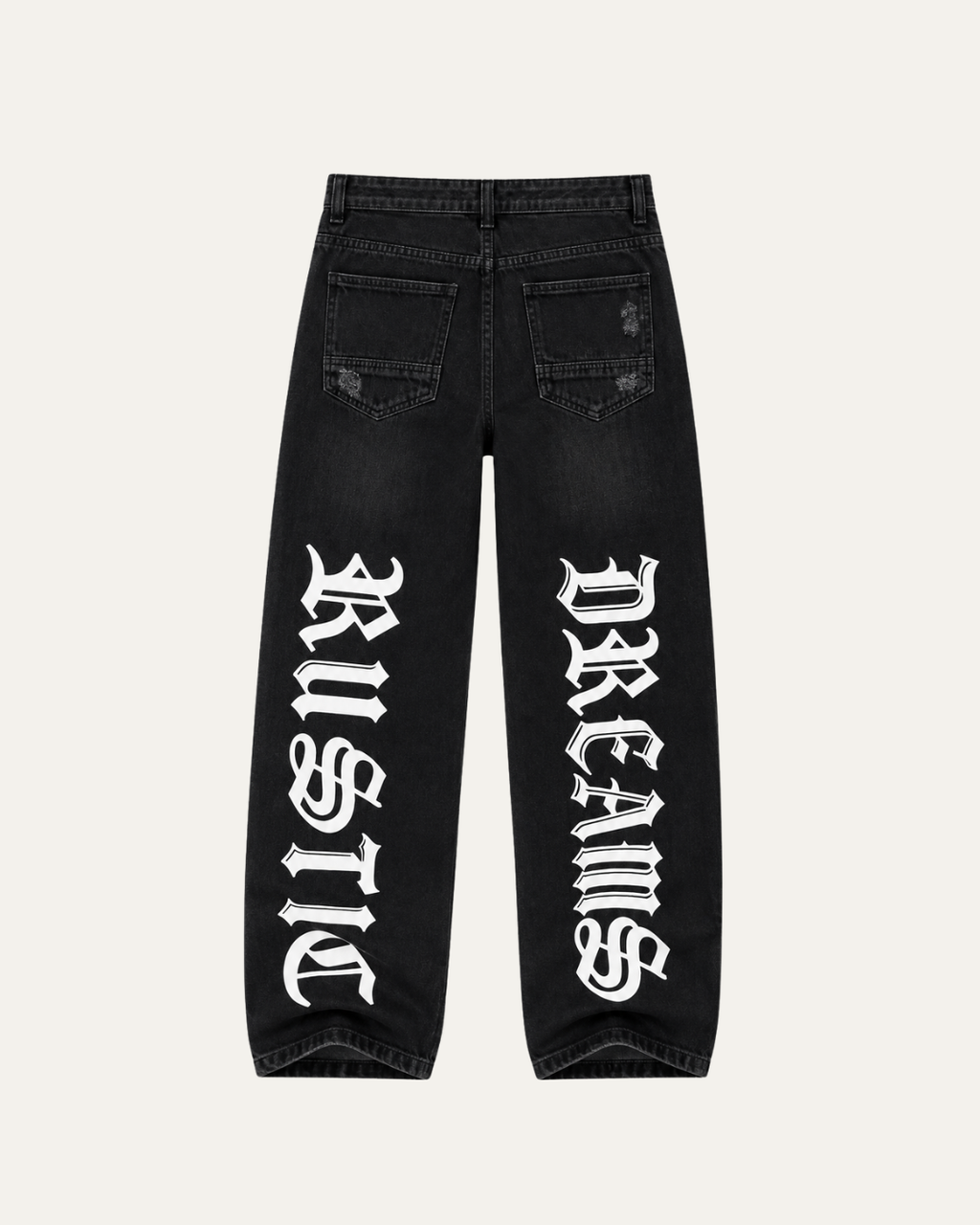 Jean Rustic Lettering Negro