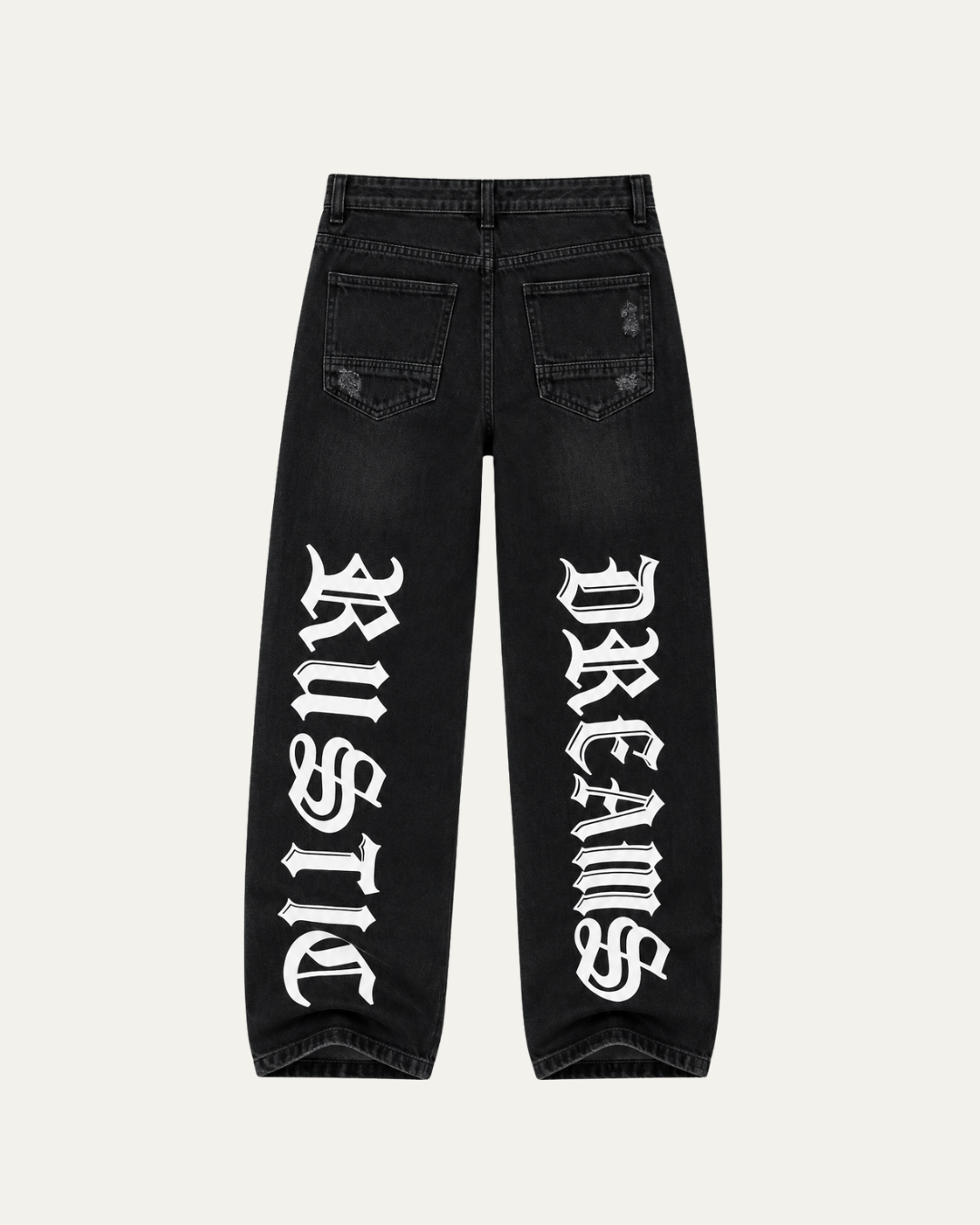 Jean Rustic Lettering Negro