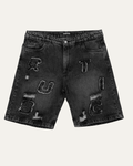 Bermuda de Jean Hombre – Gris con Apliques RUSTIC