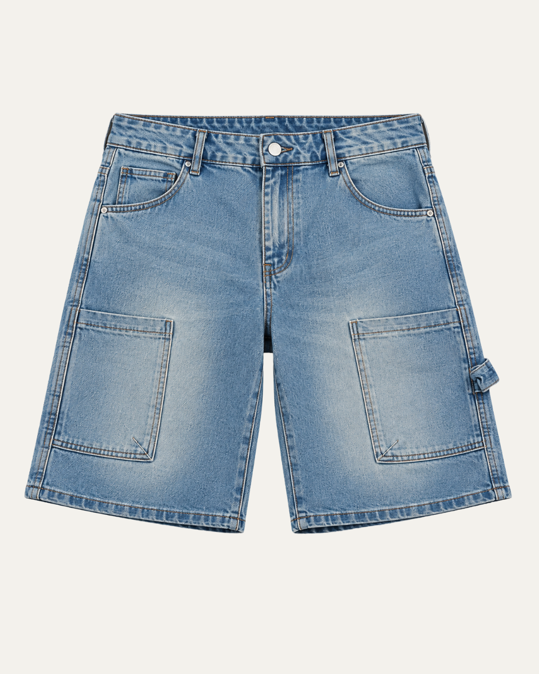 Bermuda Cargo Denim Azul Claro