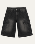 Bermuda Cargo Denim Negra