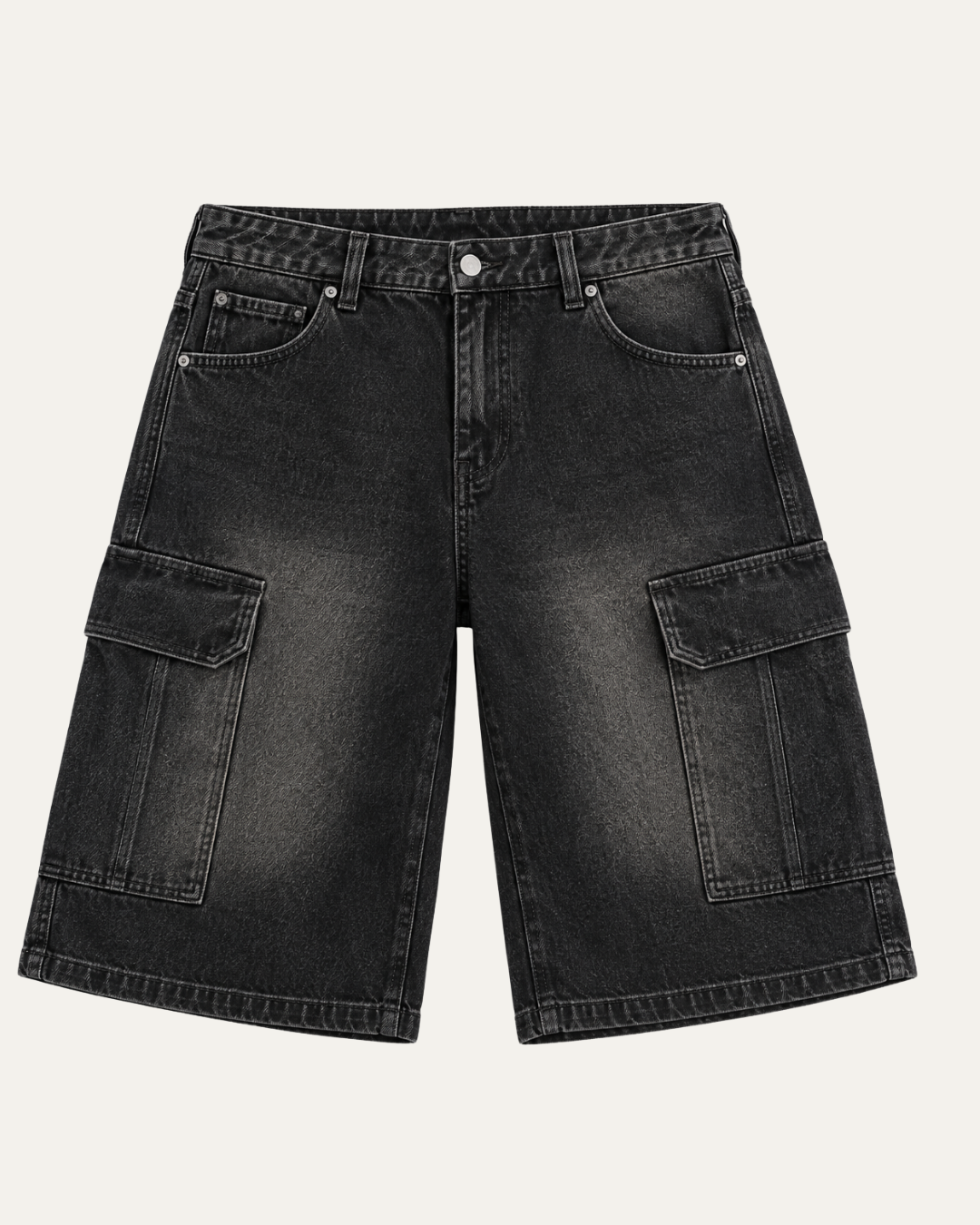 Bermuda Cargo Denim Negra