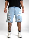 Bermuda Jean Hombre Broken Light Blue Urban Fit