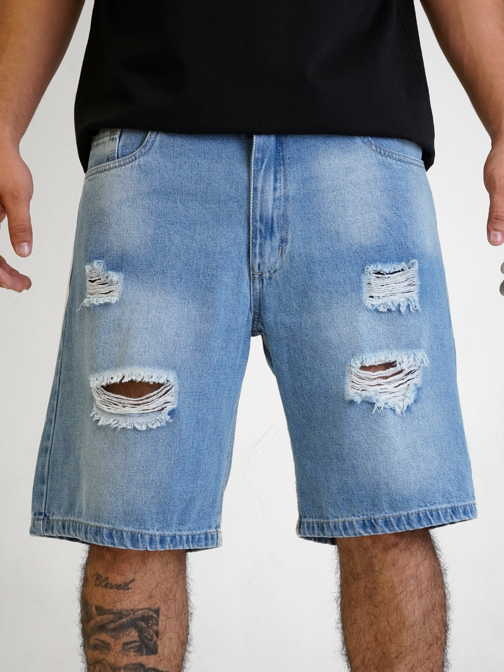 Bermuda Jean Hombre Azul Wear