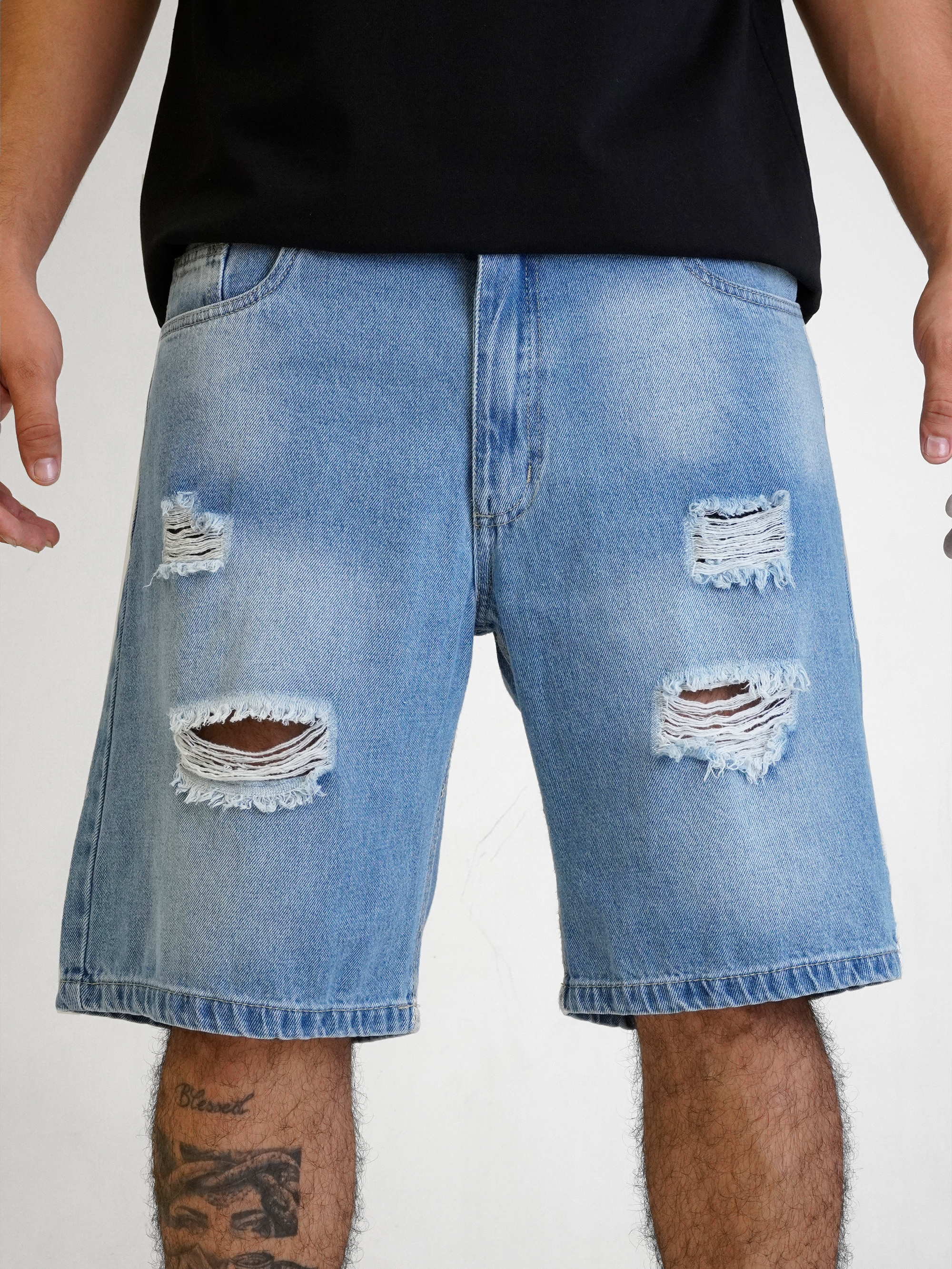 Bermuda Jean Hombre Azul Wear
