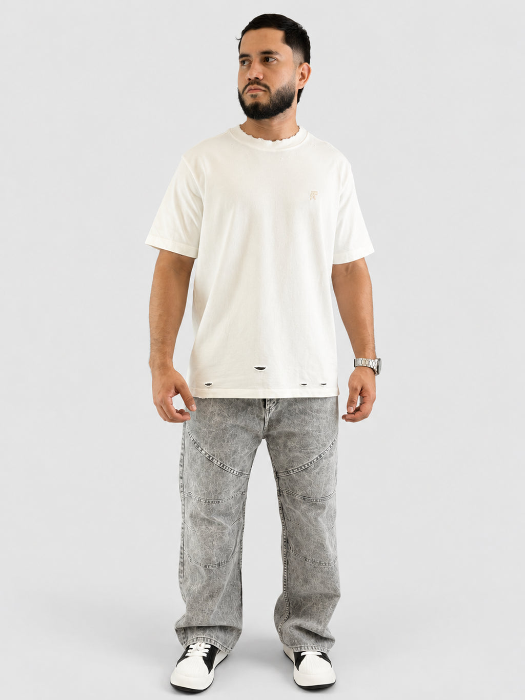 Camiseta Rustic Distressed Blanca