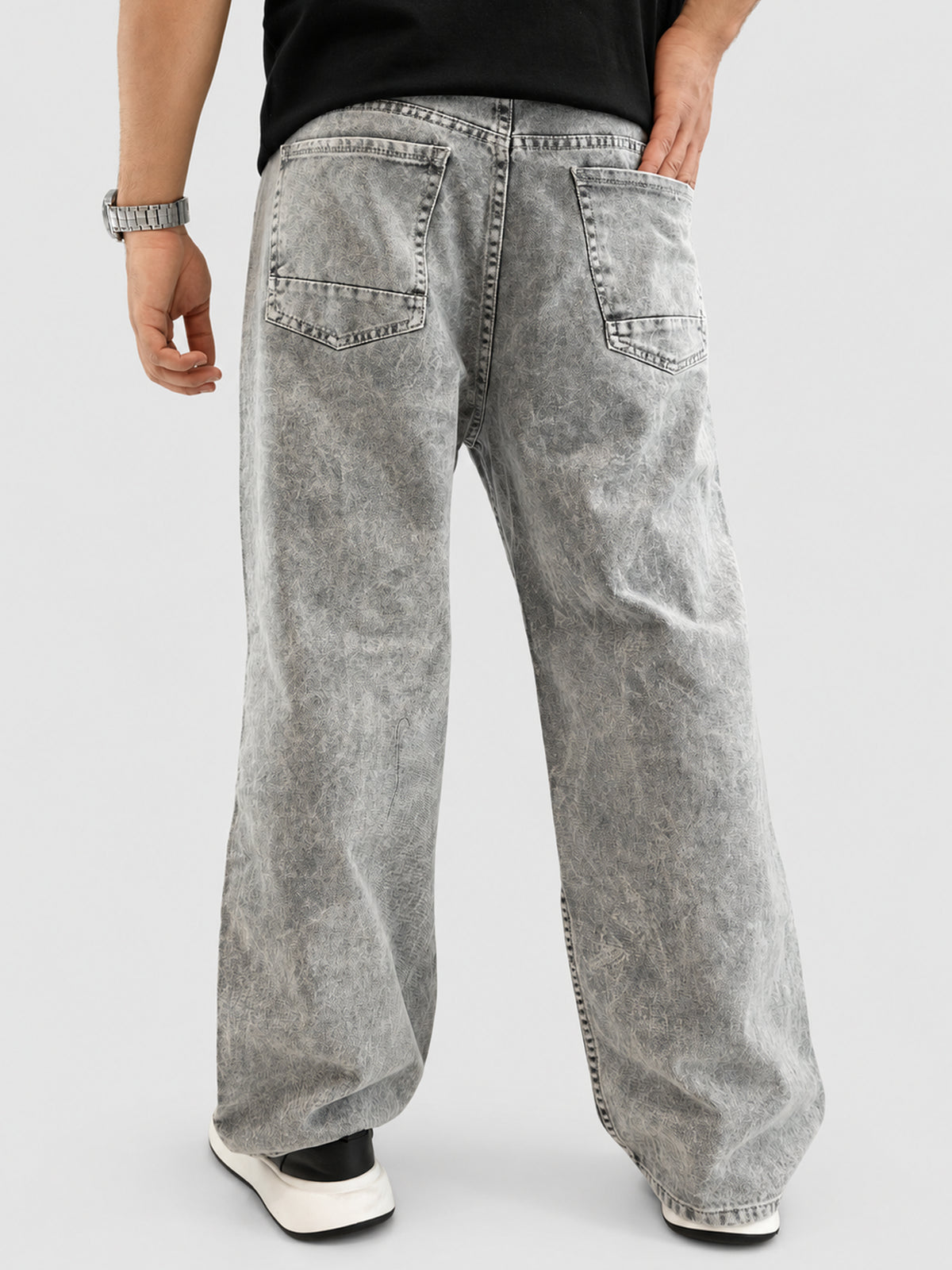 Jean Baggy Grey Wash