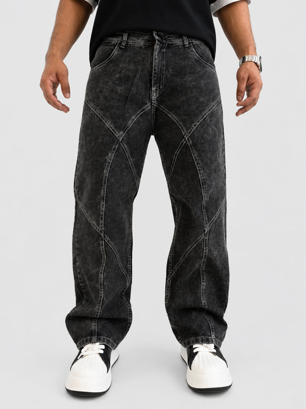 Jean Baggy Black Wash