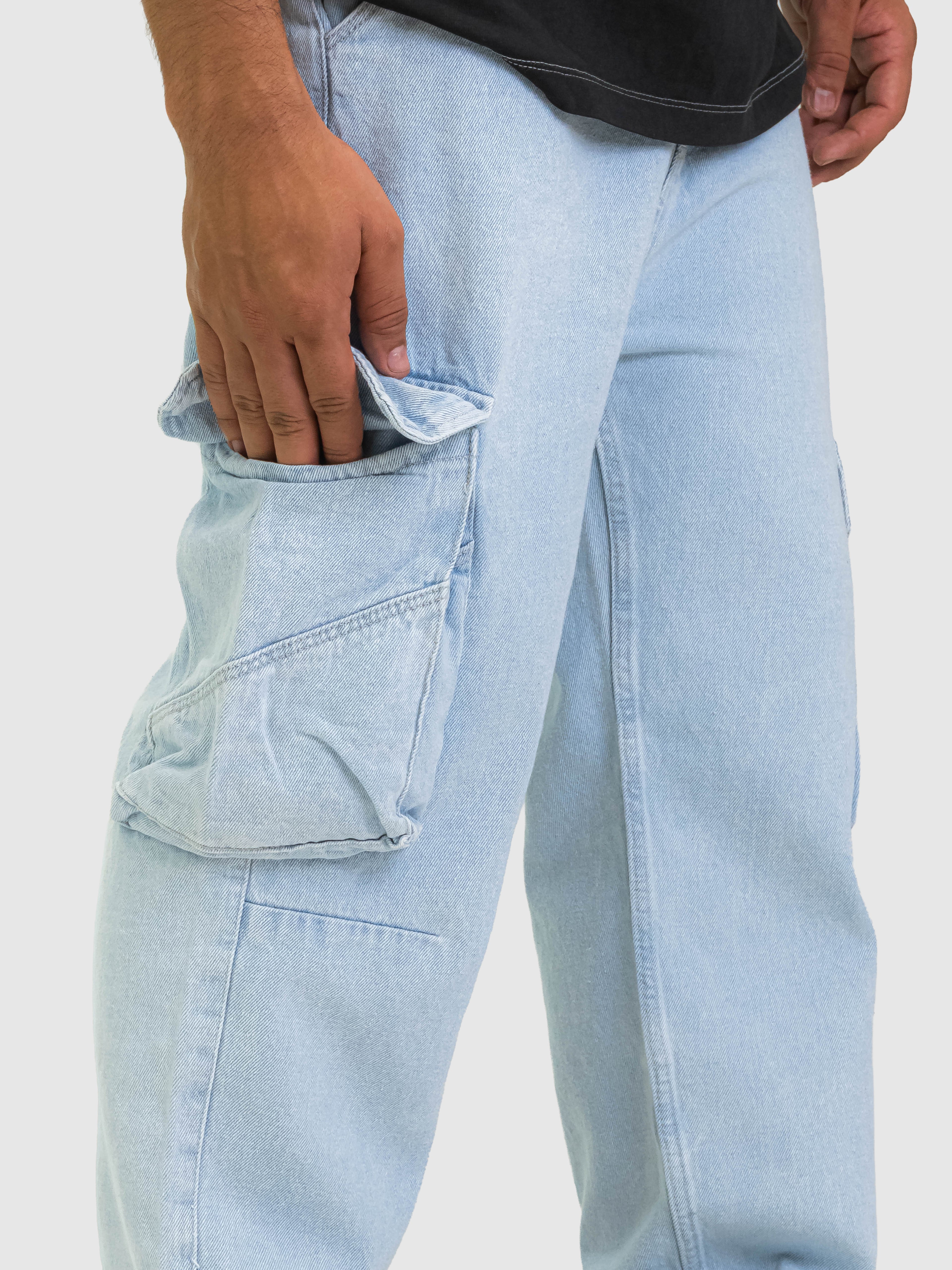 Jean Cargo Hombre – Azul Claro