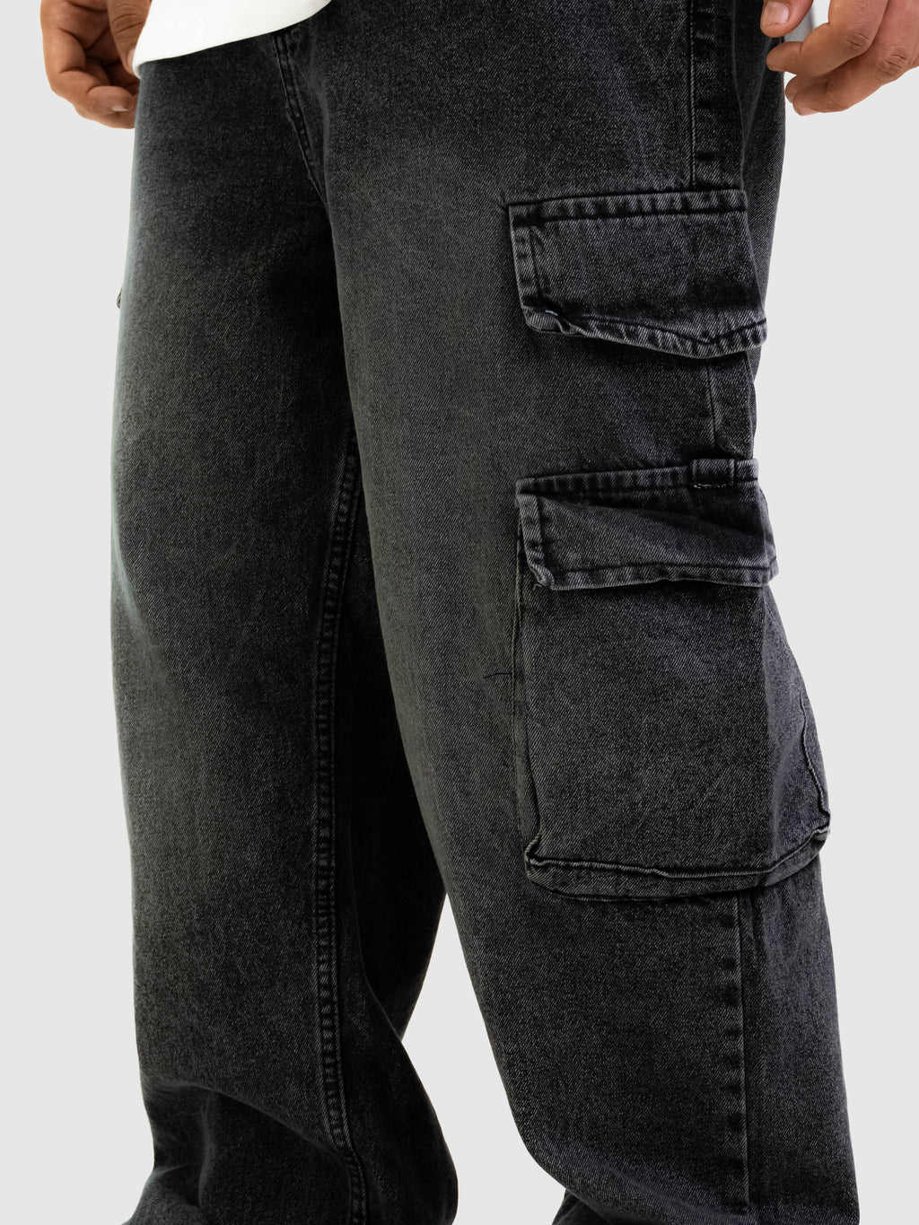 Jean Cargo Hombre – Negro Lavado